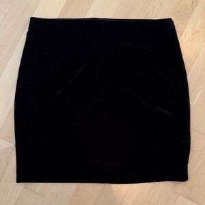 Express Black Velvet Pencil Skirt